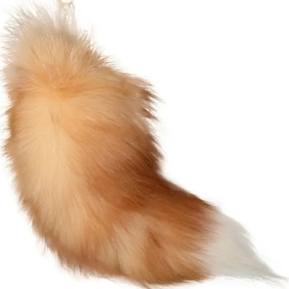 Falsk Rævehale, 40 cm Dyrehale, Fluffy Falsk Pels Hale, Realistisk Rævehale, Nøglering, Pung Dekoration Rævehale, Rollespil, gylden