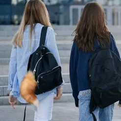 Falsk Rævehale, 40 cm Dyrehale, Fluffy Falsk Pels Hale, Realistisk Rævehale, Nøglering, Pung Dekoration Rævehale, Rollespil, gylden