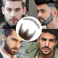 Falsk Skæg Realistisk 100% Ægte Hår Helt Håndknyttet Gedeskind Brun Til Mænd Makeup Underholdning/drama (hz06), Happy H