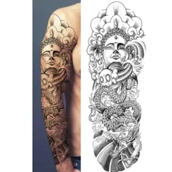 Falsk tatoveringsærmet Buddha