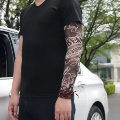 Falske midlertidige tatoveringsærmer Voksne Kvinder Mænd Slip on Elastiske Armstrømper Unisex Party Halloween Tatovering Biker Solbeskyttelse 1 Par-GKK013 | Fyndiq