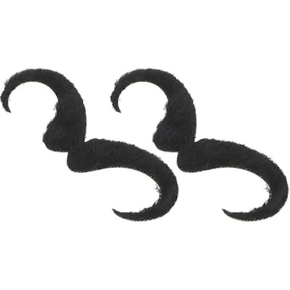 Falske overskæg til mænd, realistisk design, styrthåndtag, Halloween-fest, 2 stk. (FMY) Black 13.00X4.00X0.20CM