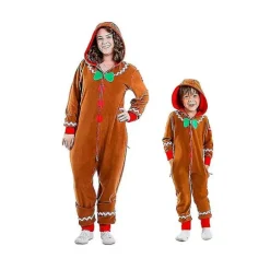 Familie Peberkage Kostume til Mænd, Hyggelig og Komfortabel Jule Onesie Mænd Kvinder Women 130CM