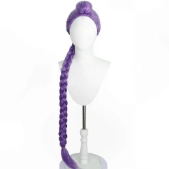 Farverig Syntetisk Kostume Paryk til Anime Cosplay, Rollespil Hår til Kvinder Purple Rumi