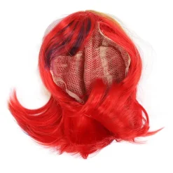 Farverige korte glatte parykker åndbare justerbare fashionable cosplay-parykker til kvinder til Halloween dagligt brug