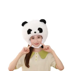 Feriehat Langhåret panda hovedbeklædning Fotorekvisitter Fotorekvisitter Vogn