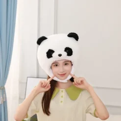 Feriehat Langhåret panda hovedbeklædning Fotorekvisitter Fotorekvisitter Vogn