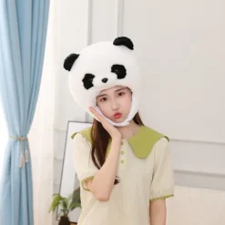 Feriehat Langhåret panda hovedbeklædning Fotorekvisitter Fotorekvisitter Vogn