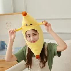 Feriehat sød lille hånd-emoticon banan-hovedbeklædning