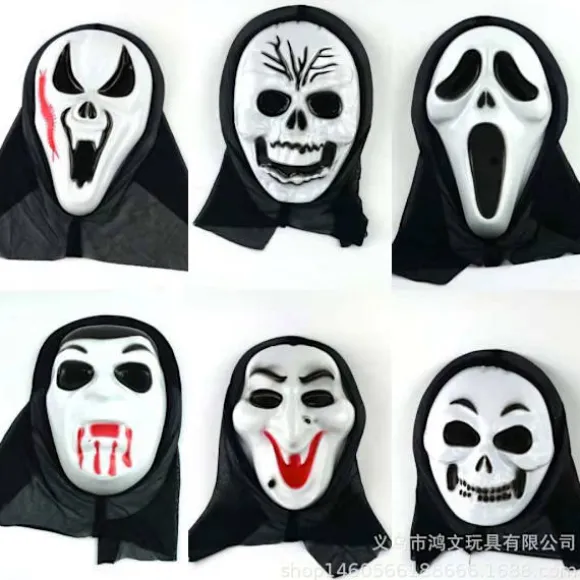 Festartikler Spøgelsesmaske Halloween Dødsmaske, Gammelt Rundt Ansigt Gammelt rundt ansigt Old round face