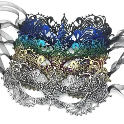 #Fest-blonde maske, blonde maske til maskerade (sort)#