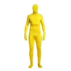 Festkostume Invisible Morph Suit Voksen Herre Dame Fuld Gul Yellow 190CM