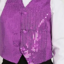 Festvest med Glimmer Unisex Farverige Børn Ærmeløs Sequin Vest - Perfekt White M