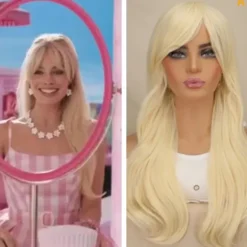 Film Barbie Cosplay Paryk til Kvinder Varmebestandig Cosplay Kostu A1 SQBB_max