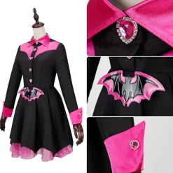 Film Monster Draculaura Cosplay Kostume Uniform Clawdeen Wolff Skjortekjole Kvinder Piger Halloween Karneval Rollespil Tøj One Size, CJY One ，size en-US | Fyndiq