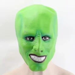 Film- og TV-maske Jim Carrey Cosplay Kostumesæt Unisex Voksen Gul Outfit Uniform Halloween Karneval Udklædningsfest - Perfekt mask only 3XL