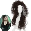 Filmfigur Bellatrix Lestrange Lang Brun Blandet Bølget Paryk Bella Wigs Varmebestandig Cosplay Kostume Paryk + Paryk Hætte (FMY)