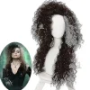 Filmfigur Bellatrix Lestrange Lang Brun Blandet Bølget Paryk Bella Parykker Varmebestandig Cosplay Kostume Paryk + Paryk Hætte