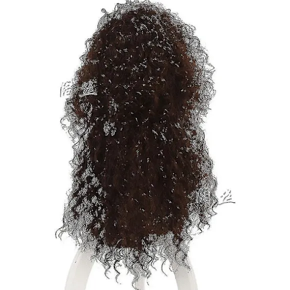 Filmfigur Bellatrix Lestrange Lang Brun Blandet Bølget Paryk Bella Parykker Varmebestandig Cosplay Kostume Paryk + Paryk Hætte