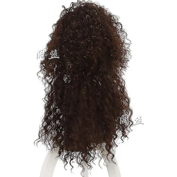 Filmkarakter Bellatrix Lestrange Lang Brun Blandet Bølget Paryk Bella Parykker Varmebestandig Cosplay Kostume Paryk + Paryk Hætte