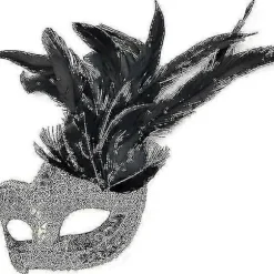 Fjer Maskebal Maske til Kvinder, Venetiansk Halloween Mardi Gras Kostumer Fest Bal Prom Maske