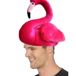 Flamingo Hat Blød Plys Justerbar Elastisk Pasform Til Fester Cosplay