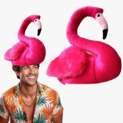 Flamingo Hat Blød Plys Justerbar Elastisk Pasform Til Fester Cosplay