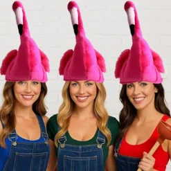 Flamingo Hat Blød Plys Justerbar Elastisk Pasform Til Fester Cosplay