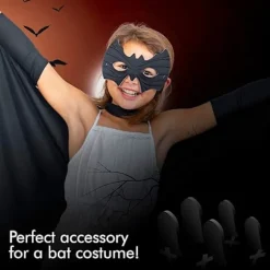 Fledermus Øjenmaske Kostume - Superhelt Sort Fledermaus Ansigtsmasker Klæd Dig Ud C