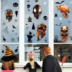 Fleksible vægdekorationer med halloweenmotiver, 30x20