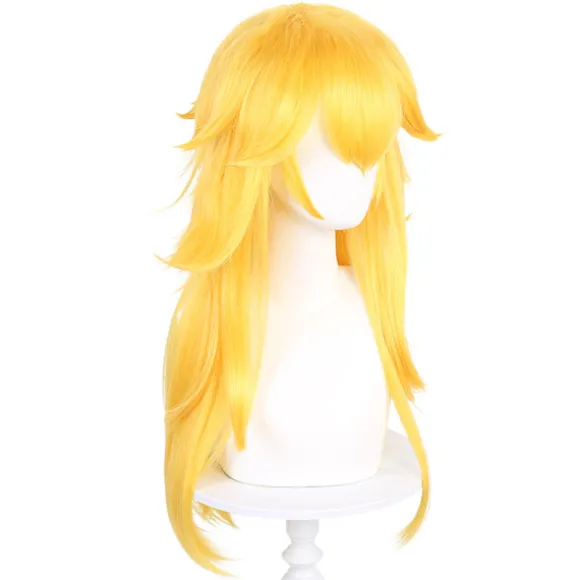 Flerlags langhåret blond cosplay-paryk