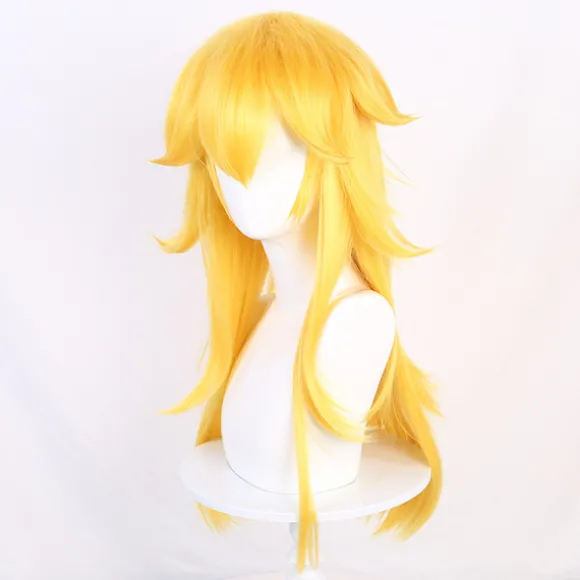 Flerlags langhåret blond cosplay-paryk