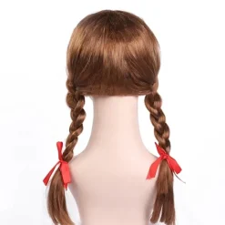 Flickor Flätad Anna Paryk Lang Cosplay Syntetiske Parykker til Halloween
