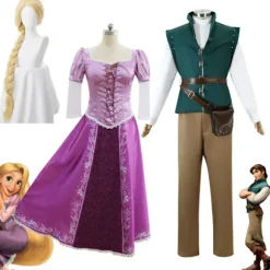Flynn Rider Tangled Rapunzel Karneval Maskerade Cosplay Kostume Prinsesse Voksen Kun Paryk Only Wig-FQ- Only Wig One Size