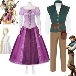 Flynn Rider Tangled Rapunzel Karneval Maskerade Cosplay Kostume Prinsesse Voksen Kun Paryk Only Wig-FQ- Only Wig One Size