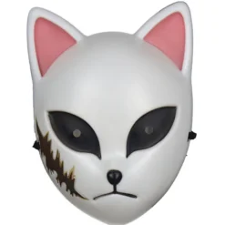 Fox Cat Sød Cosplay Halv Maske til Børn og Voksne - Maskerade Halloween Fest Tilbehør