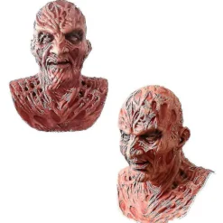 Freddy Krueger Latex Maske Karneval Halloween Realistisk Voksen Fest Scary Cosplay Rekvisit
