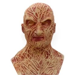 Freddy Krueger Latex Maske, Skræmmende Danse Karneval Cosplay Zombie Maske Realistisk Tekstur Latex Materiale Horror Kostume til Voksne, Stort Åbningsdesign | Fyndiq