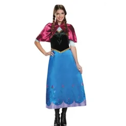 Frossen Prinsesse Anna Cosplay Kostume, Voksen Snedronning Kjole, Elsa Cosplay Kostume, L L only wig