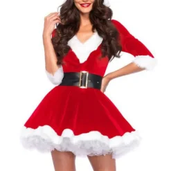 Fru Santa Kostumesæt Kreativ Jule Cosplay Kjole Høj Kvalitet Dejlig Jule Cosplay Kostume-lingling} Red S