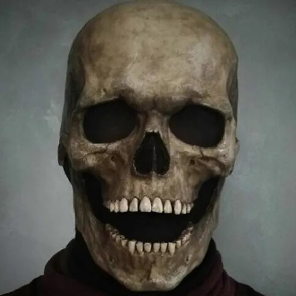 Fuld Hoved Dødningehoved Maske Skelet Grufuld Halloween Cosplay Horror Ond Call Of Duty Maske Hjelm Non-woven Hat Festartikler Dark color