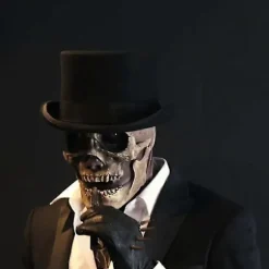 Fuld Hoved Dødningehoved Maske Skelet Grufuld Halloween Cosplay Horror Ond Call Of Duty Maske Hjelm Non-woven Hat Festartikler Dark color