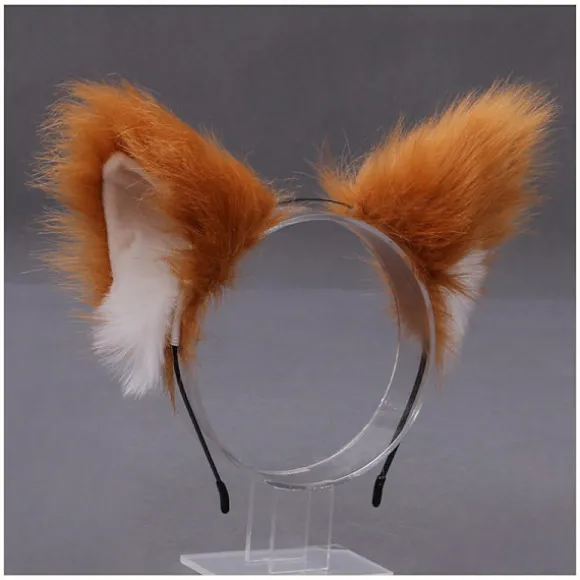 Furry Animal Kitten Ører Hårbøjle Kattehoved Halloween Cosplay Fest-FS-