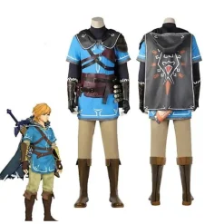 Game Legend Link Cosplay til voksne børn Tears Of The Kingdom kostume komplet sæt mand Halloween karneval kostume qd bedst med paryk With wig{FY} With wig 150 | Fyndiq