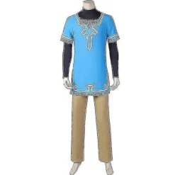 Game Legend Link Cosplay til voksne børn Tears Of The Kingdom Kostume Fuld Sæt Mand Halloween Karneval Kostume-WELLNGS Med paryk With wig 130