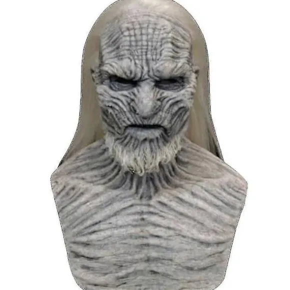 Game Of Thrones 8 The White Walkers Cosplay Fuld Hovedmaske Med Parykker Halloween Karneval Fest Nat Konge Latex Hovedbeklædning Fancy Udklædningskostume Prop | Fyndiq