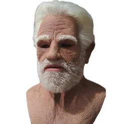 Gammel Mand Ansigtsmaske Latex Realistisk Maske, Halloween Krybende Rynke Gammel Person Maske Hovedbeklædning Hjelm Voksen Maskerade Kostume Rekvisit | Fyndiq