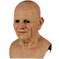 Gammel mand Cosplay Latex Maske Hovedbeklædning Halloween Karneval Fancy Dress Up Fest Kostume Tilbehør B