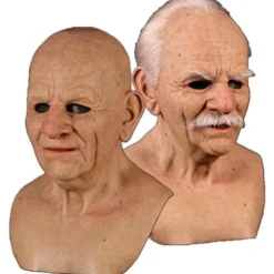 Gammel mand maske Halloween menneskelig rynke maske maske Halloween fest rollespil hovedbeklædning rekvisitter