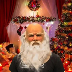 Gammel silikone maske - Økologisk julemand maske - Giftfri - Halloween